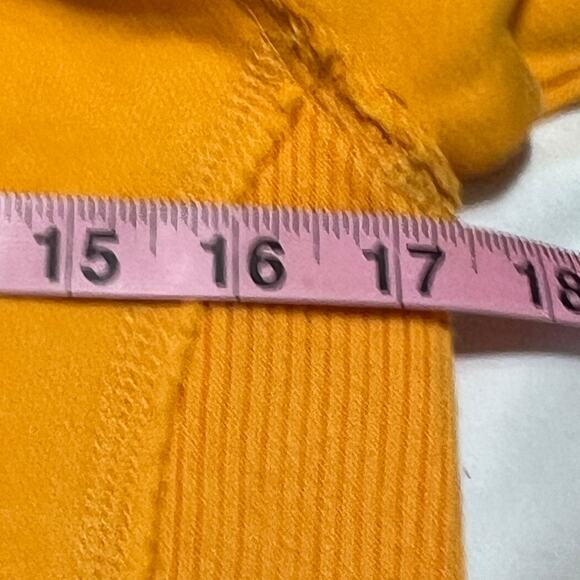 Mitchell & Ness Women’s Yellow Hoodie M full Zip Distressed Script Logo - Picture 7 of 12